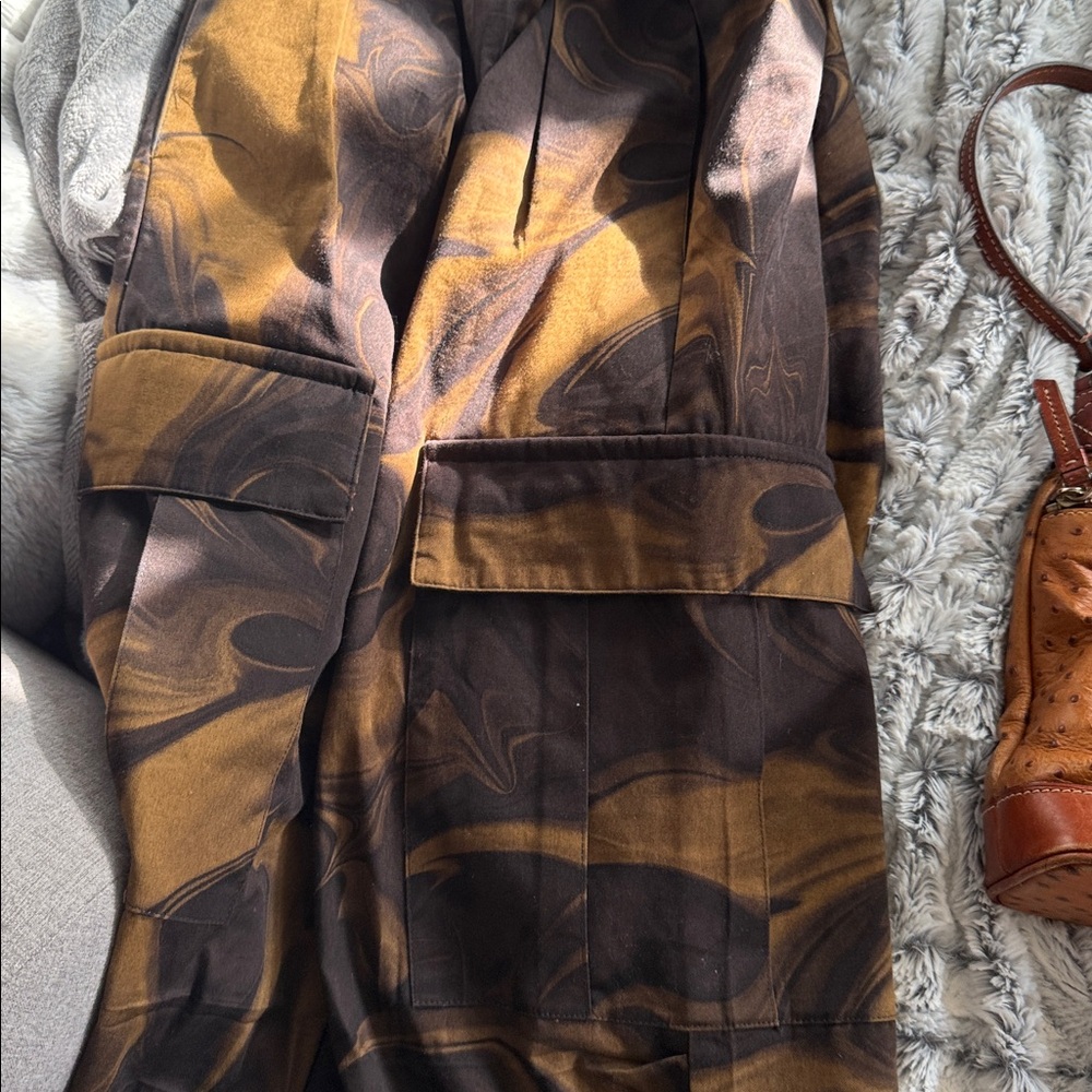 Gucci Black and Brown Marble Pattern Pants - Picture 8 of 8